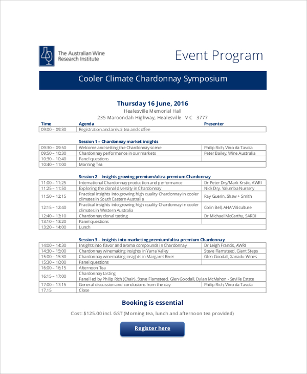 38-event-program-templates-pdf-sample-templates