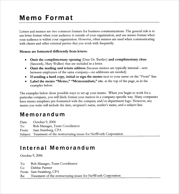 commerce introduction memo to newer client template