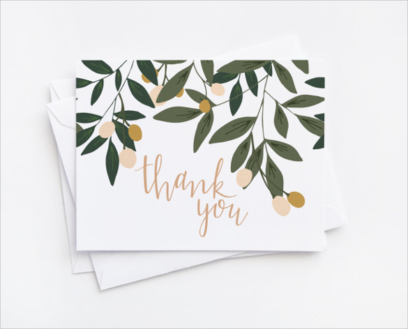 floral thank you cards