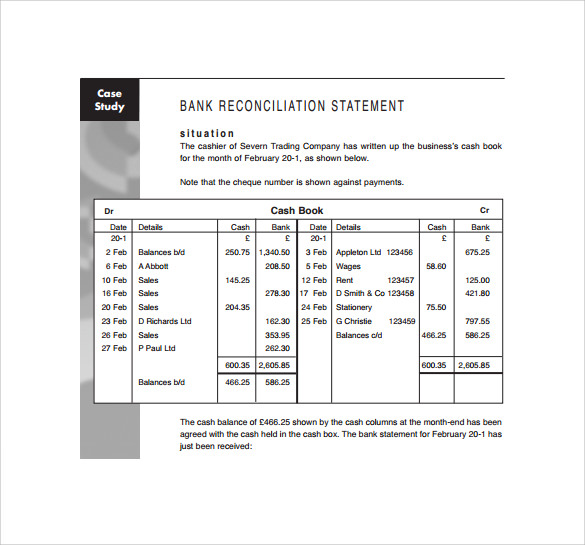 bank statement template example