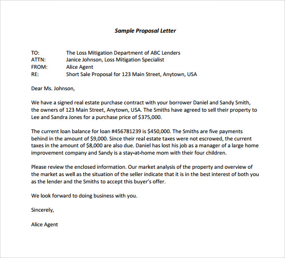 14+ Sample Proposal Letter Templates – PDF, DOC | Sample Templates