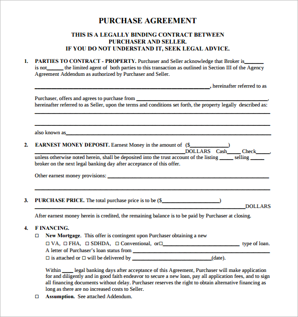 FREE 19 Sample Real Estate Purchase Agreement Templates In Google Docs 