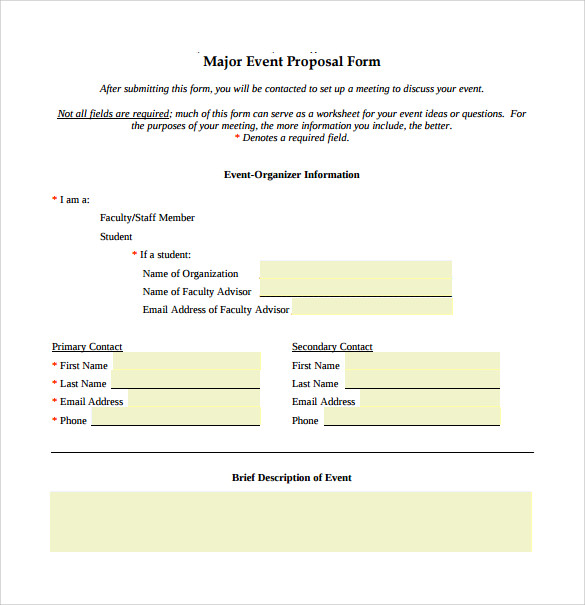 Major Gift Proposal Template