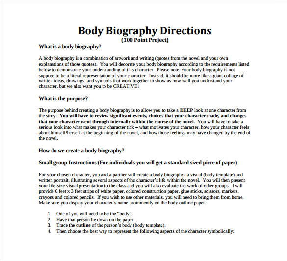 Biography Outline Template