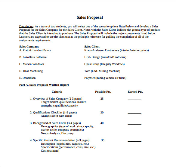 sales proposal presentation template