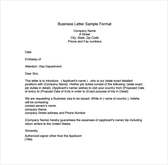 29 Sample Business Letters Format to Download  Sample 