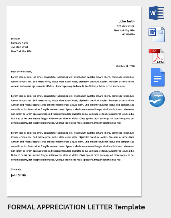 Free 18 Sample Formal Letter Templates In Pdf Ms Word