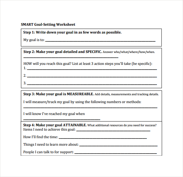 FREE 14+ Sample Smart Goals Templates in PDF MS Word Excel