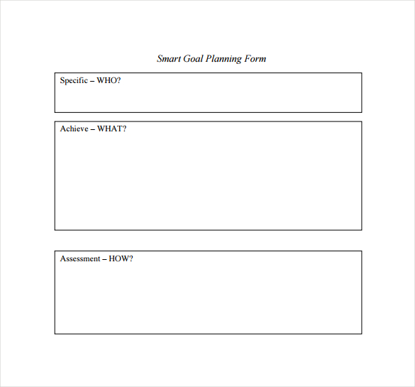 smart goal planning form template