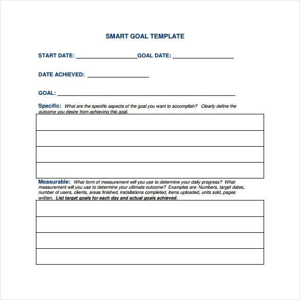 FREE 14+ Sample Smart Goals Templates in PDF | MS Word | Excel