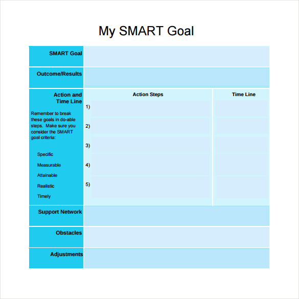 smart goal template free download