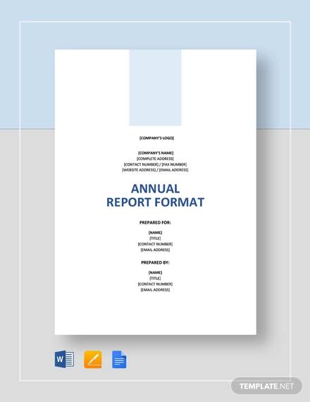 FREE 26 Annual Report Samples In MS Word PDF Pages Google Docs