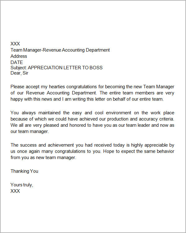 thank you letter to boss for new assignment