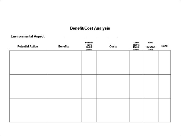 Cost Benefit Analysis Template - 13+ Download Free Documents in PDF ...