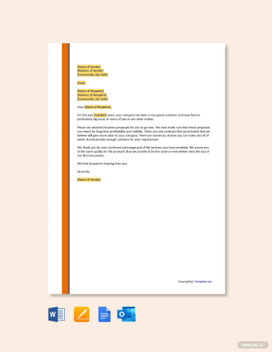 business application letter format