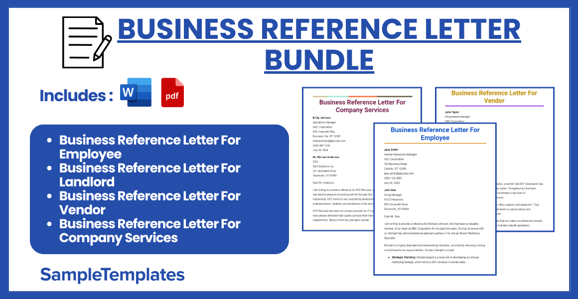 business reference letter bundle