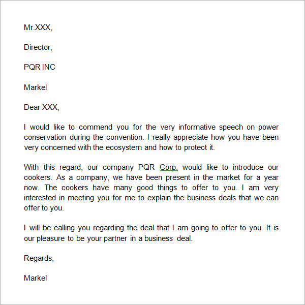 Business Introduction Letter Sample Templates B2B Business or Commerce Introduction letter