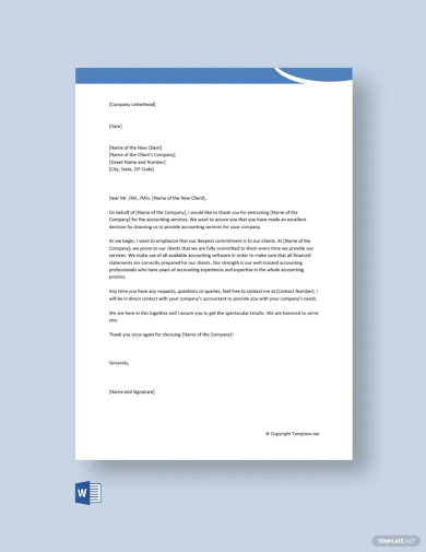 business welcome letter for new client template