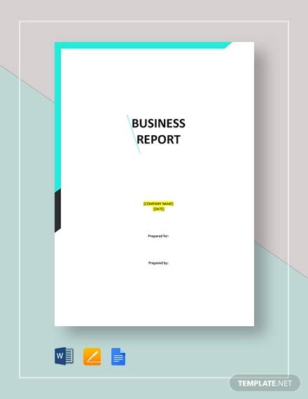 FREE 29 Sample Business Report Templates In MS Word Apple Pages PDF