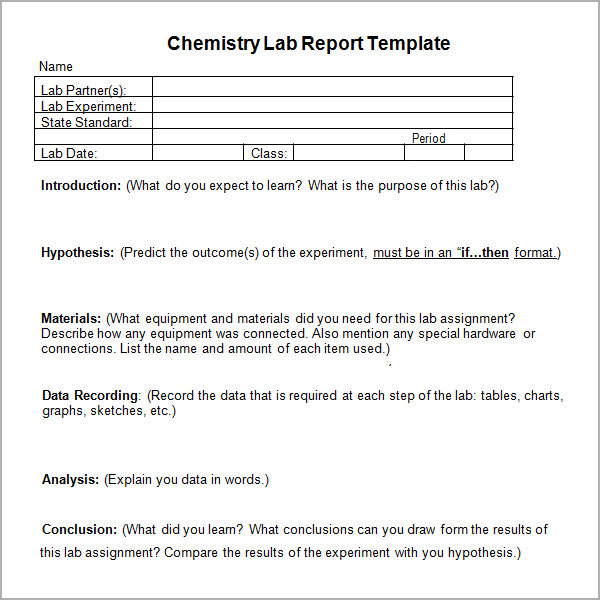 Chemistry lab report custom report