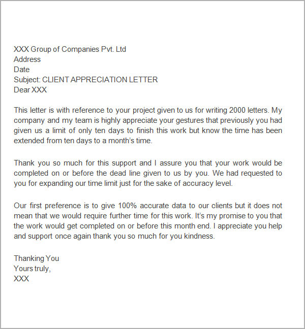 client appreciation letter