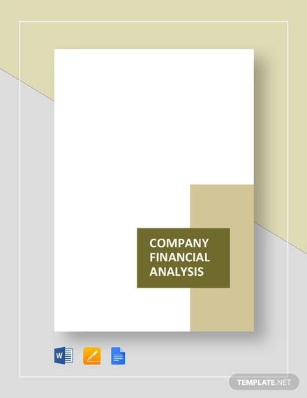 company financial analysis template