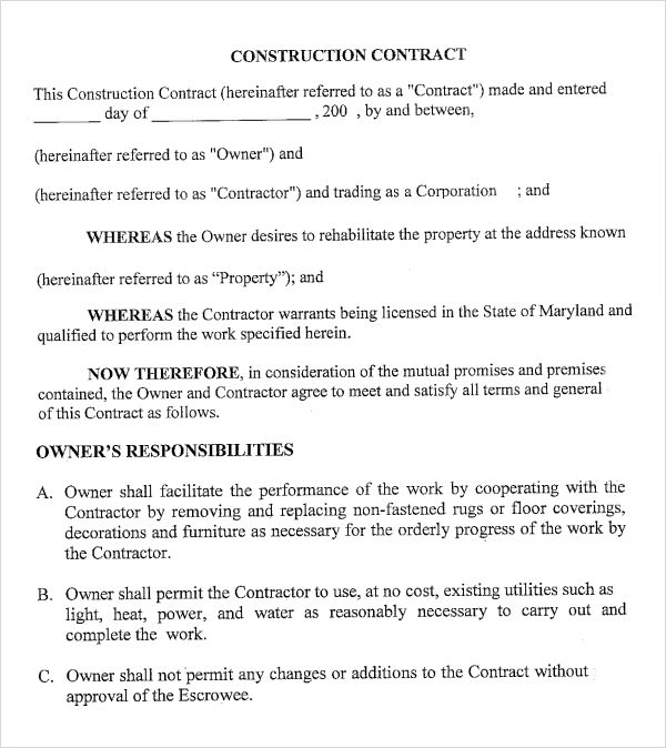 FREE 5+ Sample Contractual Agreement Templates in PDF MS Word