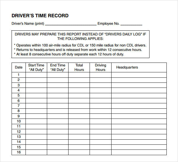 16  Sample Daily Log Templates PDF DOC Sample Templates