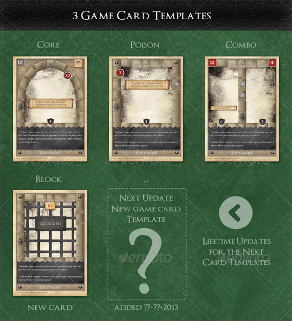 fantasy trading card game kit in medieval