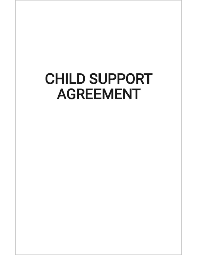 free simple child support agreement template