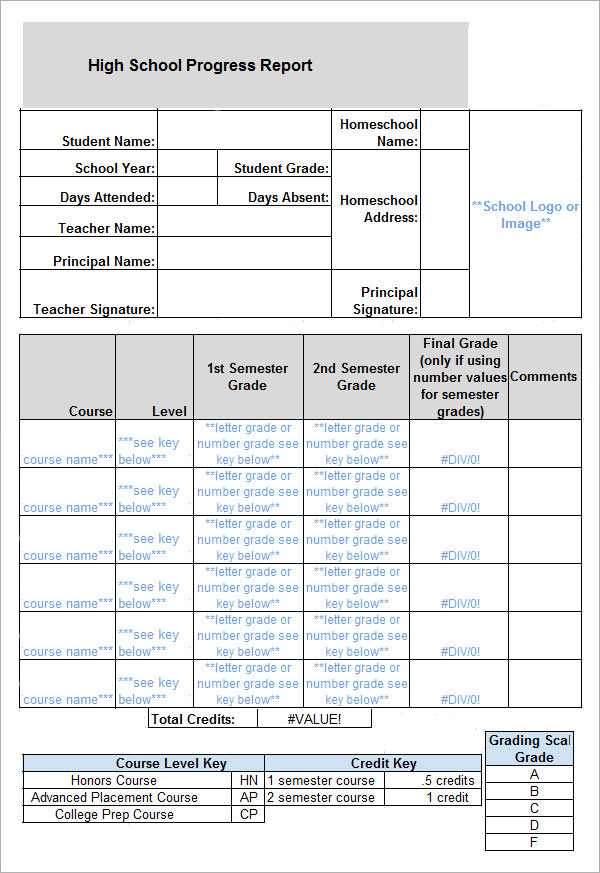 Report Card Template