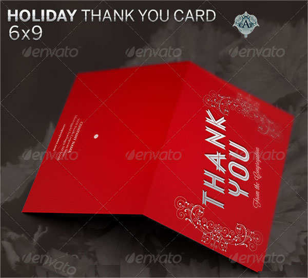 holiday thank you card template