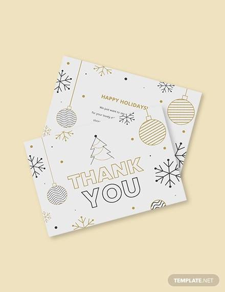 holiday thank you card template1