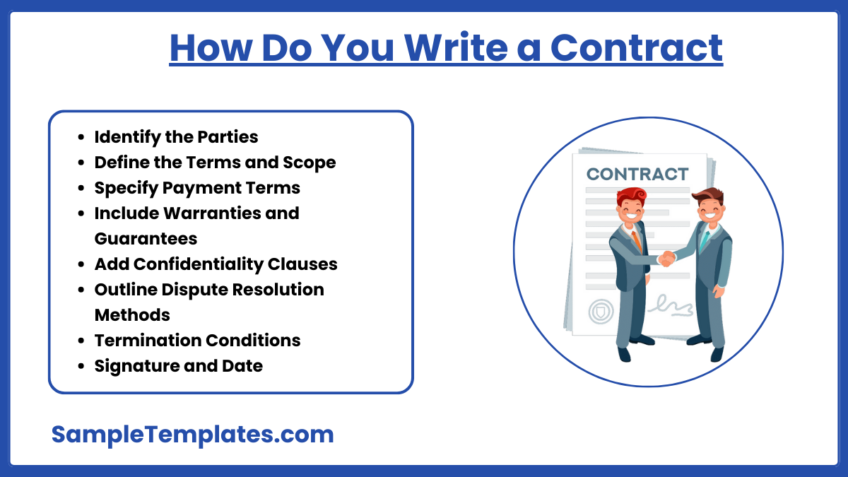 how do you write a contract