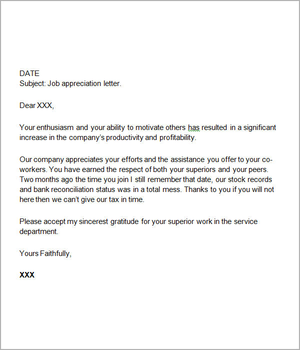 Sample Letter Expressing Gratitude The Document Template