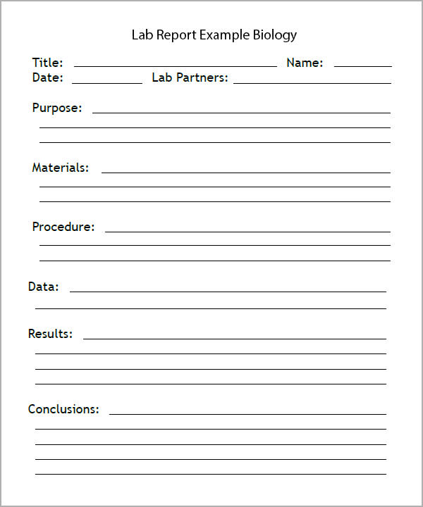 lab report template