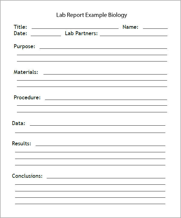 lab write up format