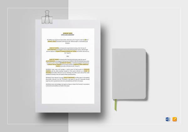 office lease agreement template to print