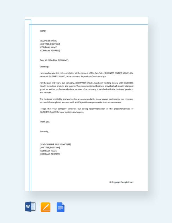 Letter To A Company from images.sampletemplates.com