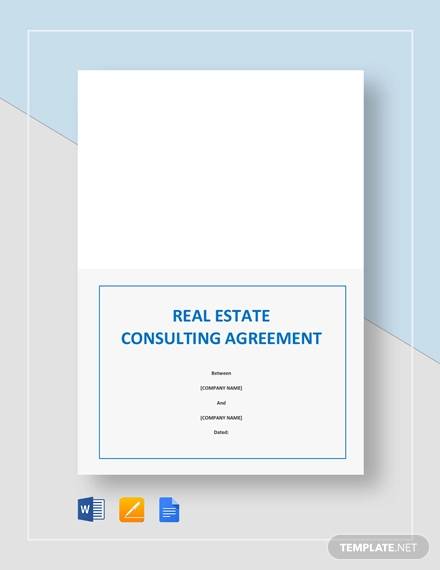 real estate consulting agreement