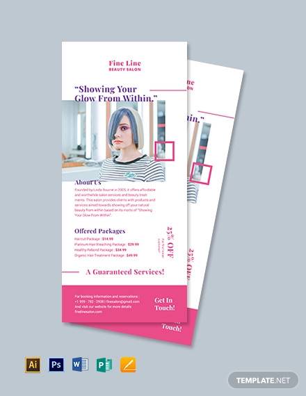 salon rack card template