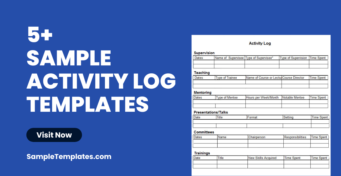sample activity log template