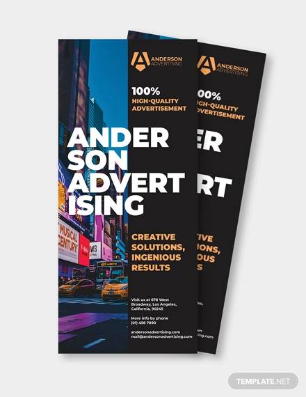 sample advertising agency rack card