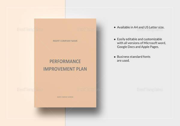 sample performance improvement plan template