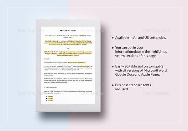 service contract template1