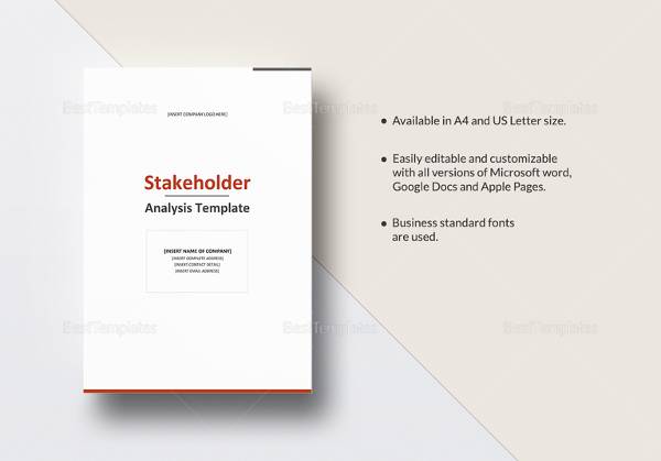 stakeholder analysis template in word