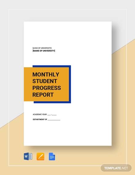 student progress report template1