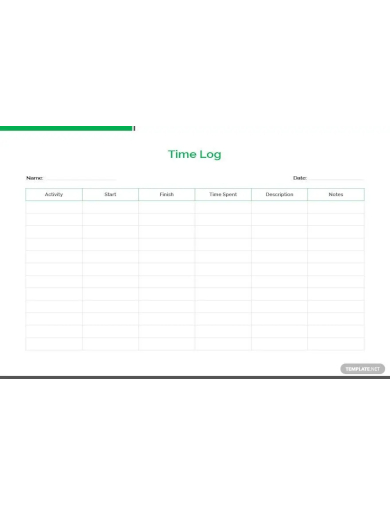 FREE 14+ Time Log Templates in PDF | MS Word