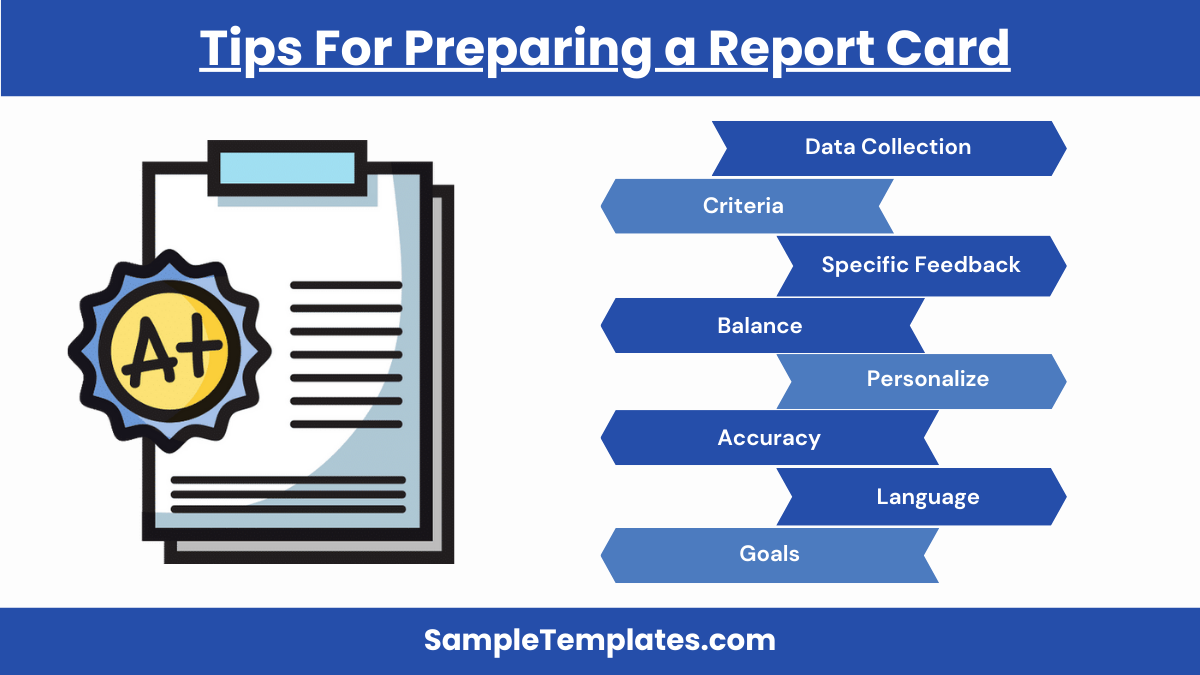 tips for preparing a report card