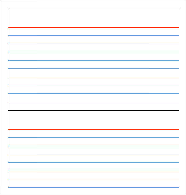 blank note card